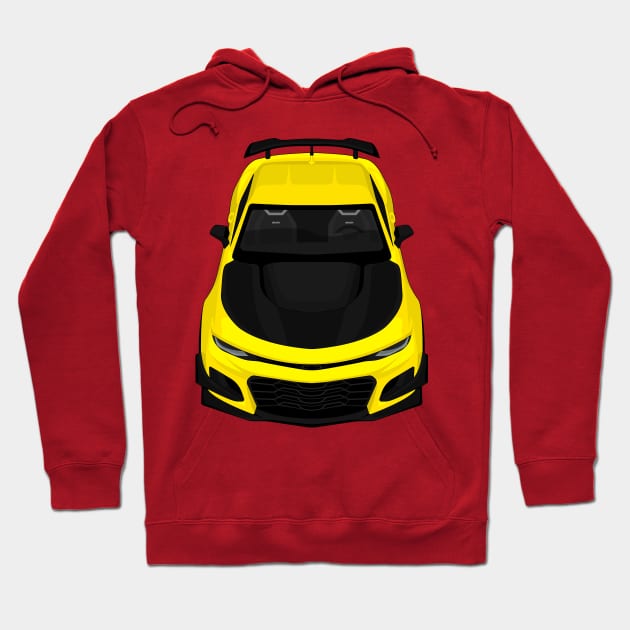 camaro zl1 1le yellow Hoodie by VENZ0LIC